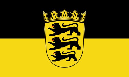 Netflags Schiffsflagge Baden Württemberg Kleines Wappen