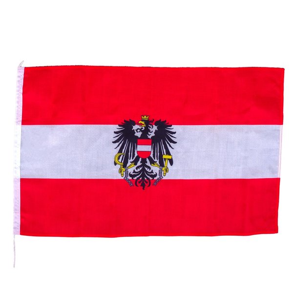Netflags Nationalflagge Österreich mit Wappen (Schiffsflagge 160 g/qm)