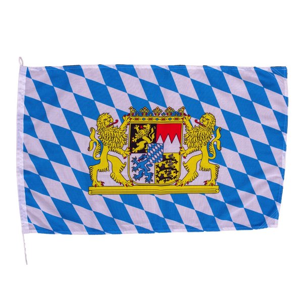 Netflags Regionalflagge Bayern mit Rauten und Löwenwappen (Schiffsflagge 160 g/qm)