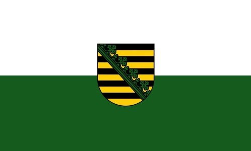 Netflags Schiffsflagge Sachsen mit Wappen