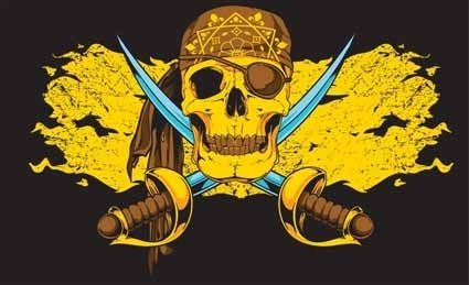 Netflags Dekoflagge Pirat "Gold"
