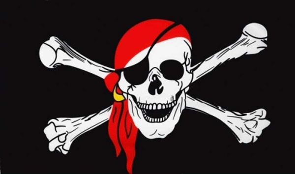 Netflags Dekoflagge Pirat "mit Kopftuch"