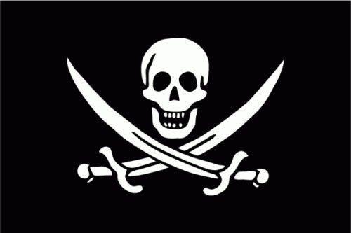 Netflags Dekoflagge Pirat "mit Säbel"