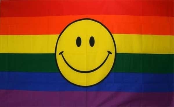 Netflags Dekoflagge Regenbogen "Smile Face"