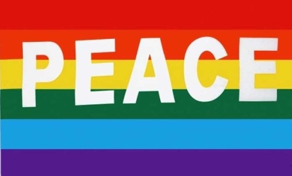 Netflags Dekoflagge Regenbogen "Peace"
